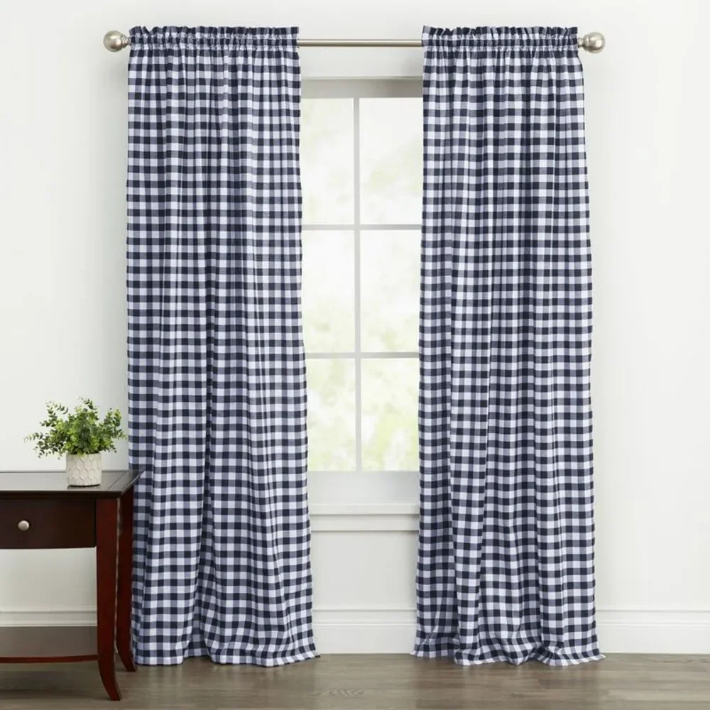 Woven Trends Farmhouse Curtains, Buffalo Plaid Panels, Classic Country Plaid